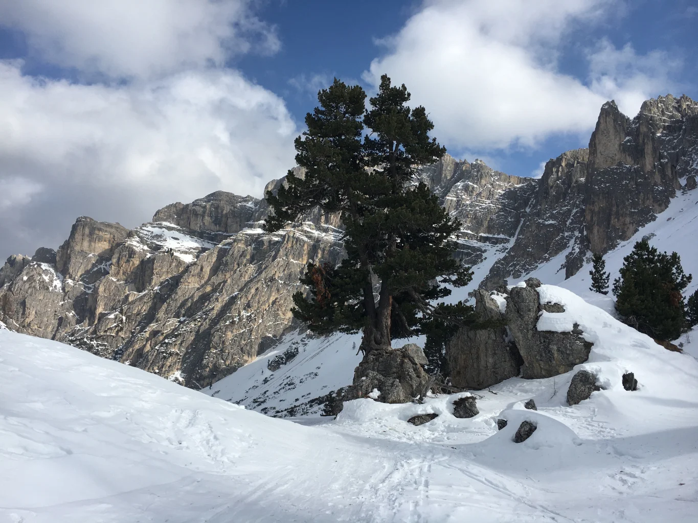 Aufstieg durch die Puez-Scharte | © Monika Fischer