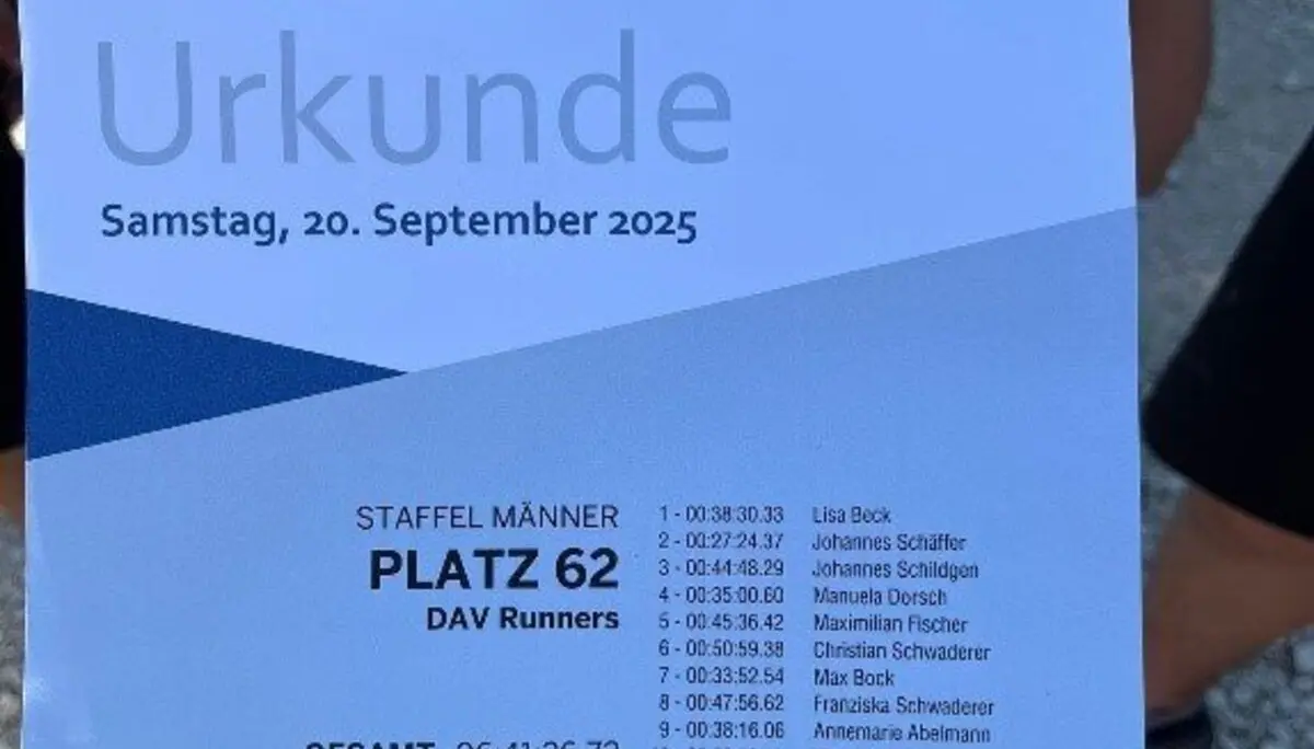 Urkunde Landkreislauf 2025 | © Daniel Hornauer