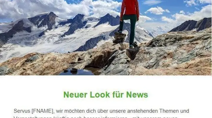 Neuer Look für den Newsletter der Sektion | © DAV Regensburg