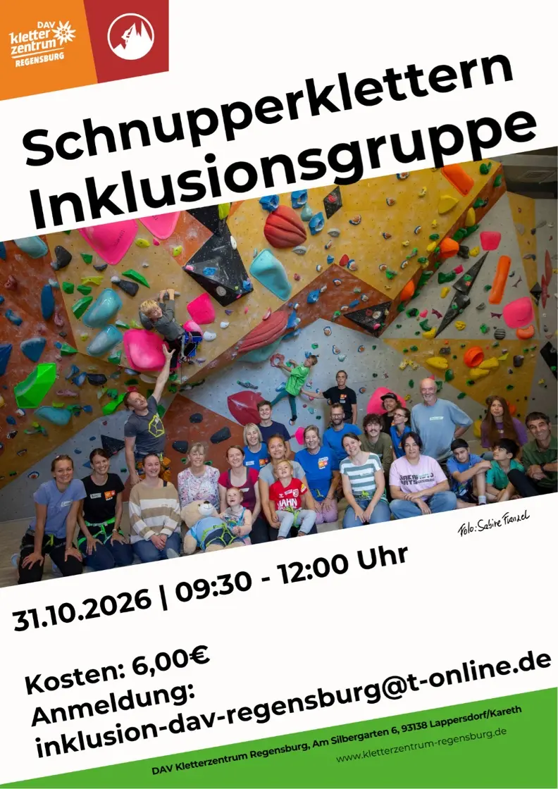 Inklusives Schnupperklettern am 31. Oktober | © Foto: Sabine Franzl
