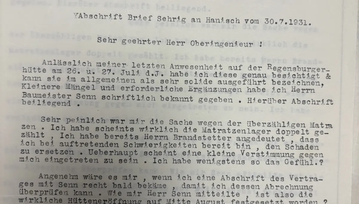 Othmar Sehrig hat auch schon die Pfeishütte im Karwendel geplant. | © Archiv DAV Regensburg
