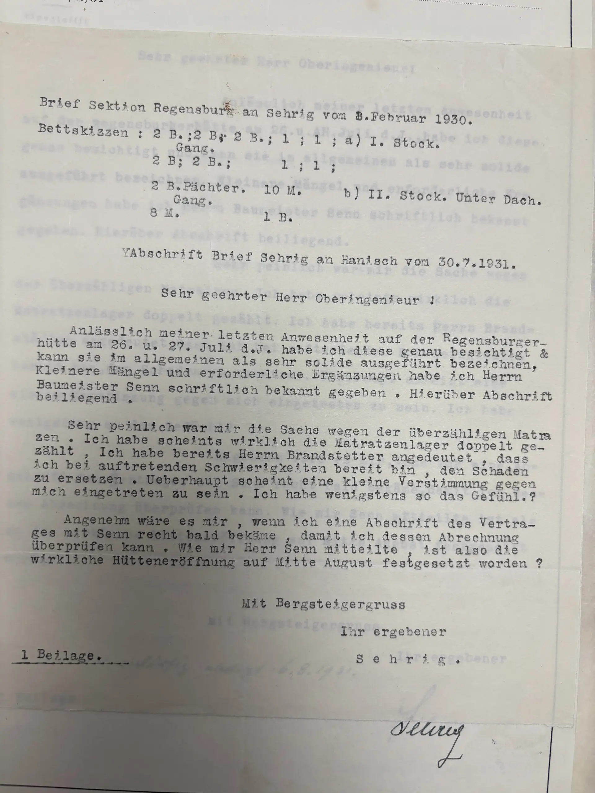Othmar Sehrig hat auch schon die Pfeishütte im Karwendel geplant. | © Archiv DAV Regensburg