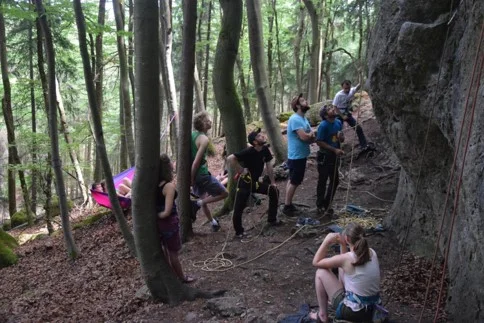 Klettern in Kallmünz im August 2018 - die russischen Jugendlichen hatten den Dreh schnell raus. | © Bernhard Maier