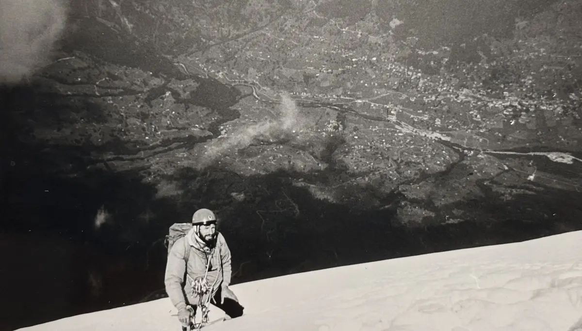 Bruno Wimmer an der Eiger Nordwand | © Archiv Bruno Wimmer