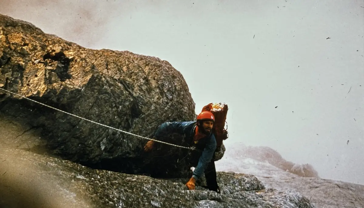 Bruno Wimmer an der Eiger Nordwand | © Archiv Bruno Wimmer
