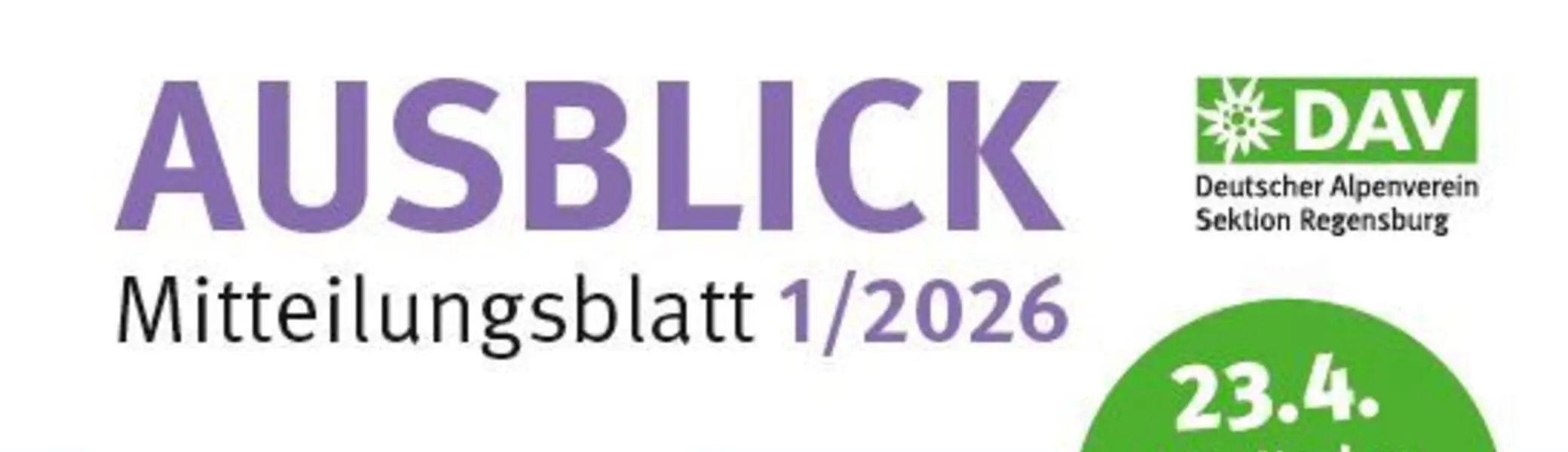 Ausblick 01-2026 Cover | © DAV Regensburg