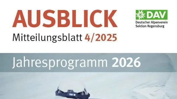 Jahresprogramm 2026 | © DAV Regensburg