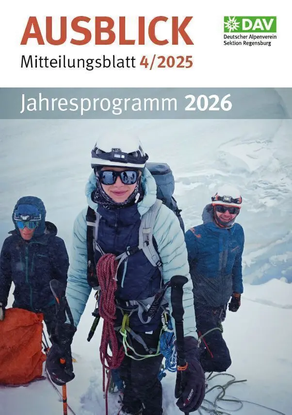 Jahresprogramm 2026 | © DAV Regensburg