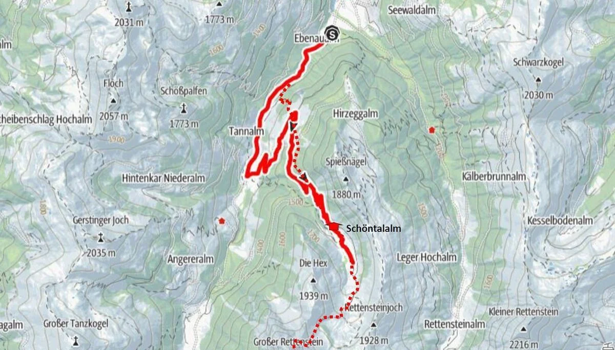 Karte Bike & Hike Kitzbüheler Horn | © alpenvereinaktiv - Toni Putz