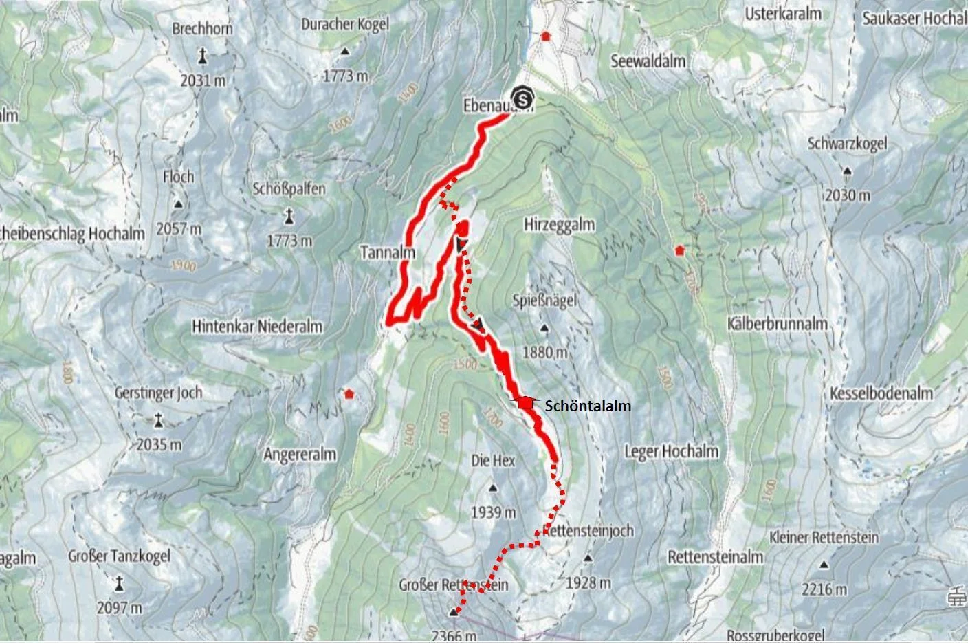 Karte Bike & Hike Kitzbüheler Horn | © alpenvereinaktiv - Toni Putz