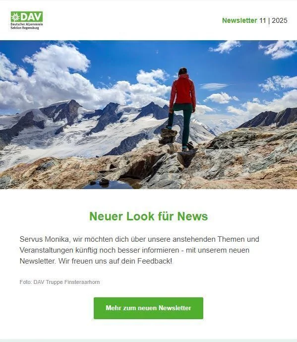 Newsletter Sektion Regensburg | © DAV Regensburg