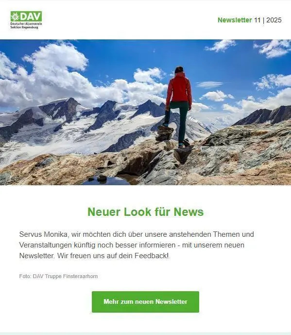 Newsletter Sektion Regensburg | © DAV Regensburg