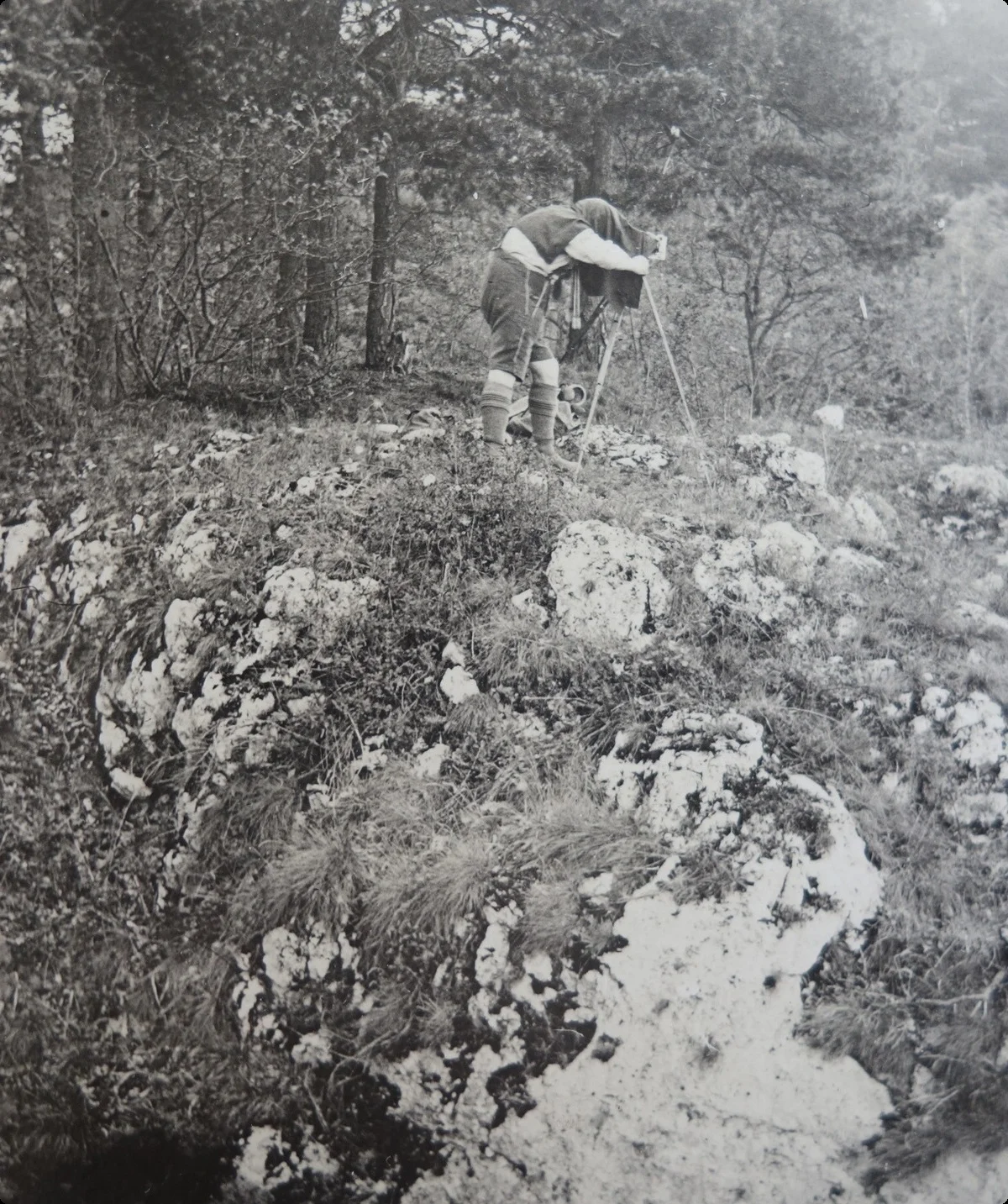 Ludwig Hanisch dokumentiert den Bau der Hanslberghütte | © Ludwig Hanisch