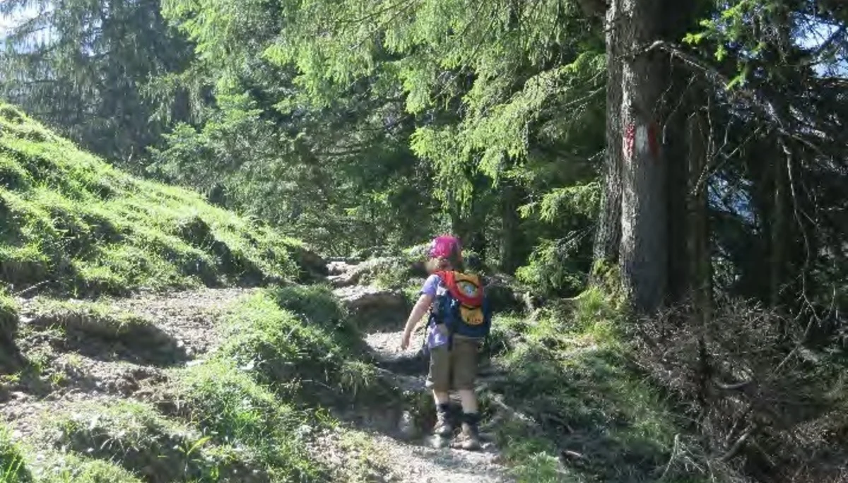 Aufstieg über einen steilen Waldpfad. | © Simone Zeiler