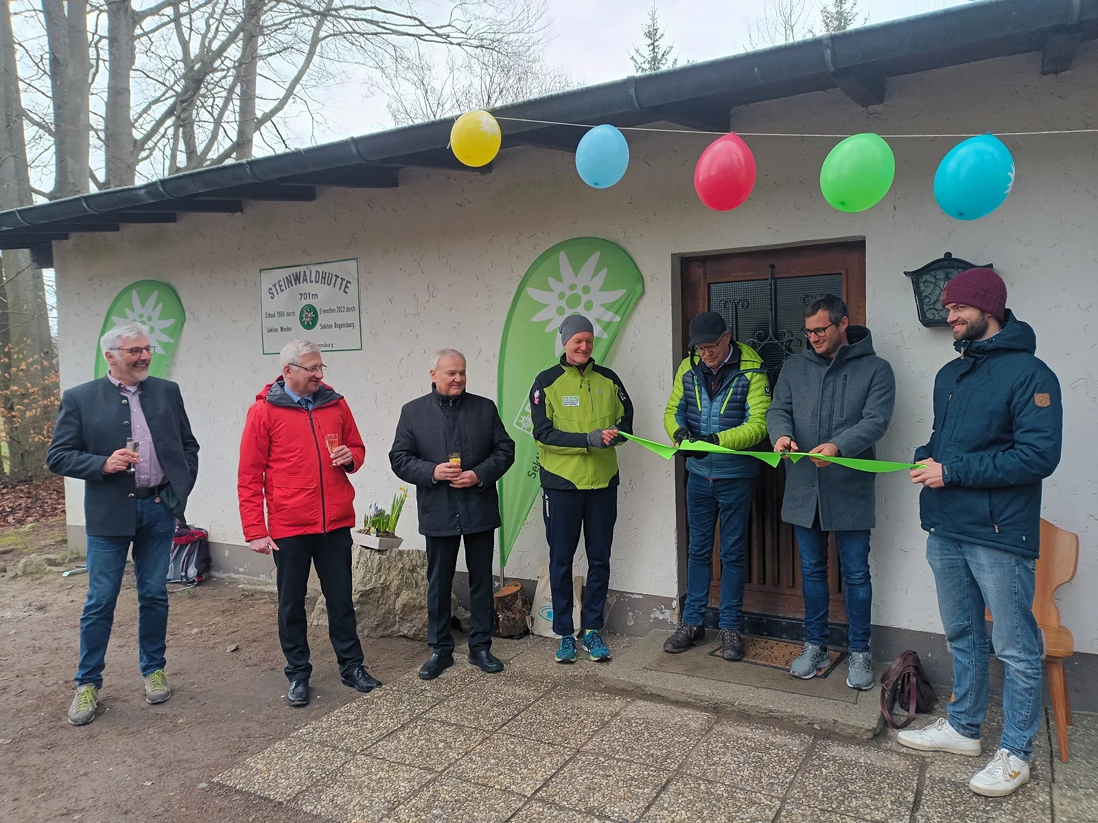 Offizielle Einweihung der Steinwaldhütte am 24. Februar 2023 | © DAV Regensburg / Sabrina Esser